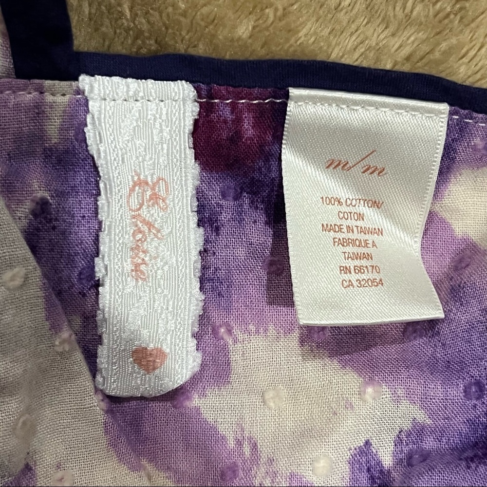 Purple Floral Anthropologie Nightgown - Picture 3 of 3